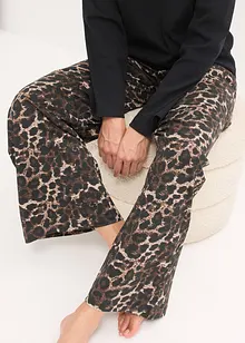 Pyjama mit Rippshirt und weiter Hose, bonprix