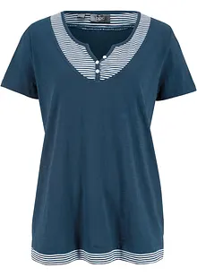 T-shirt coton style 2 en 1, manches courtes, bonprix