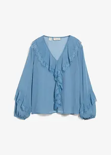 Blouse en mousseline à volants, bonprix