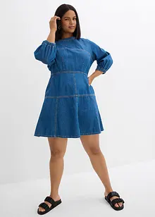 Robe en jean à manches ballon, bonprix