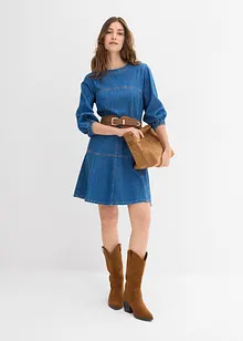 Robe en jean à manches ballon, bonprix