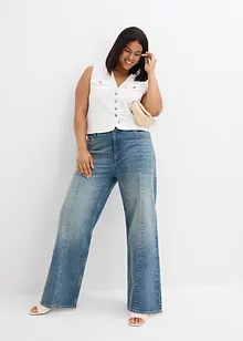 Loose Straight-Jeans High Waist, Low Stretch, bonprix