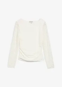 T-shirt manches longues en dentelle, bonprix