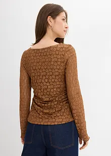 T-shirt manches longues en dentelle, bonprix