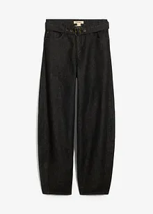 Jean Barrel taille mi-haute avec ceinture, bonprix
