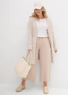 Gilet long et doux en viscose extensible, bonprix