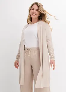 Gilet long et doux en viscose extensible, bonprix