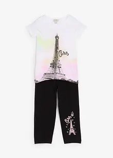 T-shirt + legging 3/4 (ens. 2 pces) 100% coton, bonprix