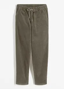 Pantalon en velours côtelé à taille élastiquée, bonprix
