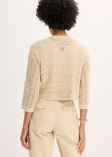 Bolero in Häkel-Optik, halbarm, bonprix