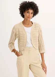 Bolero in Häkel-Optik, halbarm, bonprix