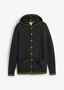 Trachten-Strickjacke mit Kapuze, bonprix