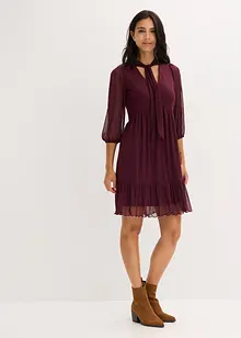 Mesh-Jerseykleid mit Schluppe, bonprix