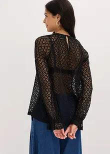Spitzen-Shirt mit Volants aus Baumwolle, bonprix
