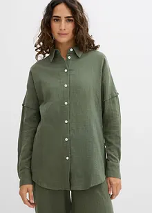 Oversize-Hemd aus luftigem Musselin, bonprix