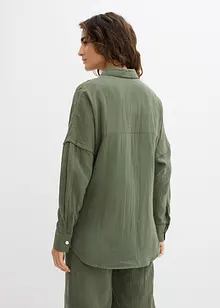 Oversize-Hemd aus luftigem Musselin, bonprix