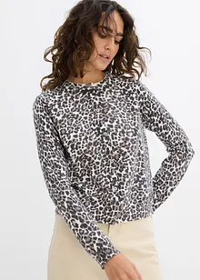Feinstrickjacke mit Leopardenmuster, bonprix