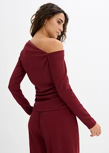 One-Shoulder-Shirt aus strukturiertem Crêpe, bonprix