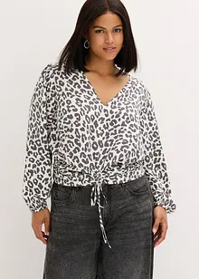 Kurze Bluse mit Raffungen, bonprix
