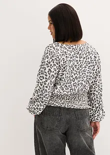 Kurze Bluse mit Raffungen, bonprix