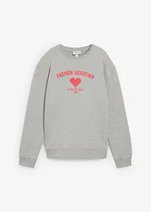 Sweatshirt aus weichem Bio-Baumwoll-Mix, bonprix