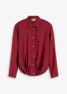 Bluse mit Wickel-Detail aus strukturiertem Material, bonprix