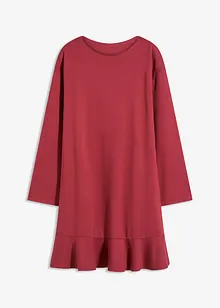 Kurzes Kleid mit Volant aus Punto di Roma, bonprix