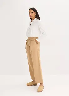 Bundfaltenhose mit Bindeband, bonprix