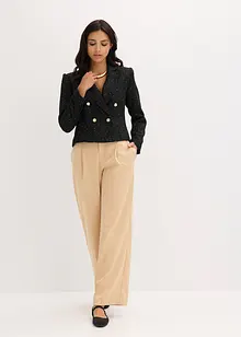 Doppelreihiger Kurzblazer mit Strukturmuster, bonprix