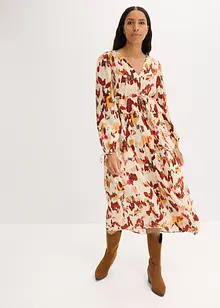 Bedrucktes Midikleid mit Lurex, bonprix