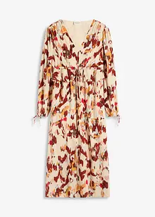 Bedrucktes Midikleid mit Lurex, bonprix