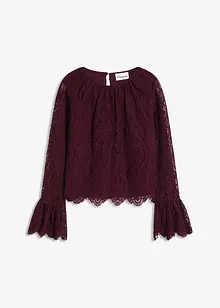 Spitzen-Bluse mit Volants, bonprix