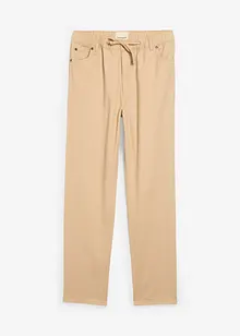 Pantalon droit taille élastiquée, 100% coton, bonprix