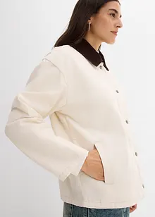 leichte Twill-Jacke mit Cordkragen, bonprix