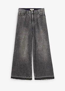 Wide-Leg-Jeans High Waist, cropped, bonprix