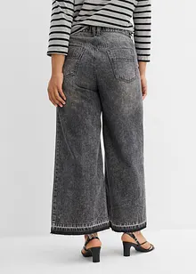 Wide-Leg-Jeans High Waist, cropped, bonprix