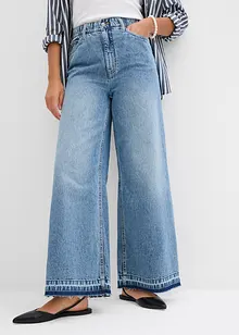 Wide-Leg-Jeans High Waist, cropped, bonprix