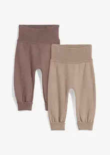 Weiche Strick-Hosen zum Mitwachsen aus Baumwoll-Mix (2er Pack), bonprix