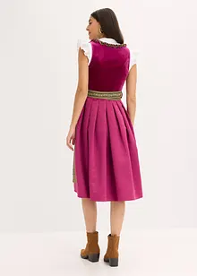 Dirndl mit Samt in Midilänge (2-tlg.Set), bonprix