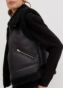 Gilet sans manches enduit, bonprix