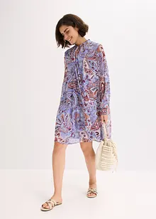 Robe-tunique en mousseline avec col lavallière, bonprix