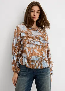 Chiffonbluse mit Rüschen, bonprix
