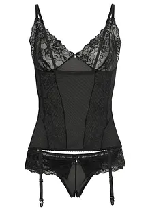 Top porte-jarretelles + string ouvert (ens. 2 pces), VENUS