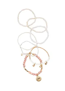 Lot de 6 bracelets, bonprix