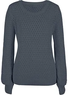 Pullover mit Strukturstrick aus Baumwollmix, bonprix