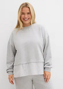 Sweat avec empiècement chemise, bonprix