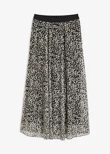 Jupe en jersey-mesh à taille élastiquée, bonprix