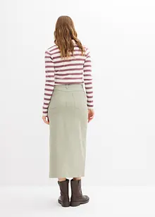 Jupe midi en twill, bonprix