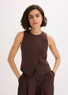 Gilet sans manches à boutons asymétriques, bonprix
