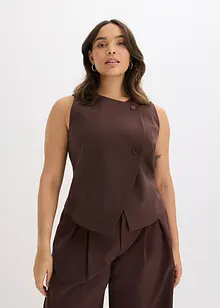 Gilet sans manches à boutons asymétriques, bonprix